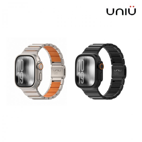 [UNIU] 유니유 애플워치 스트랩 44-49mm 오빗 하이브리드 티타늄 실리콘